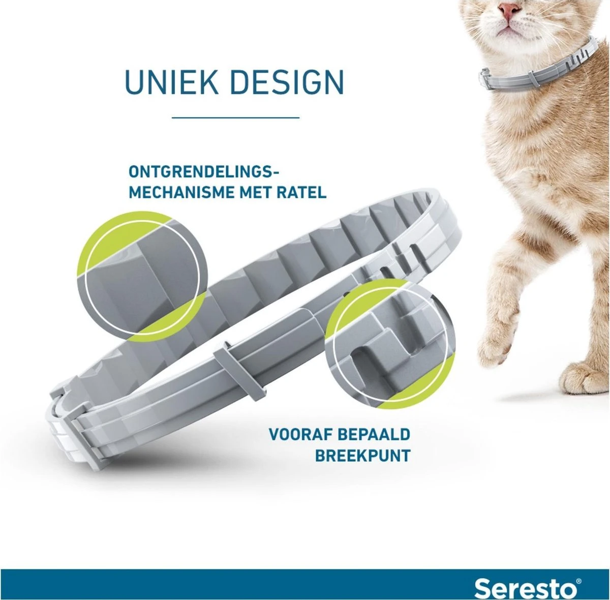 Seresto Teken- En Vlooienband - Anti Tekenmiddel - Kat - 38 Cm 2 Seresto Teken- En Vlooienband - Anti Tekenmiddel - Kat - 38 Cm - Afbeelding 2