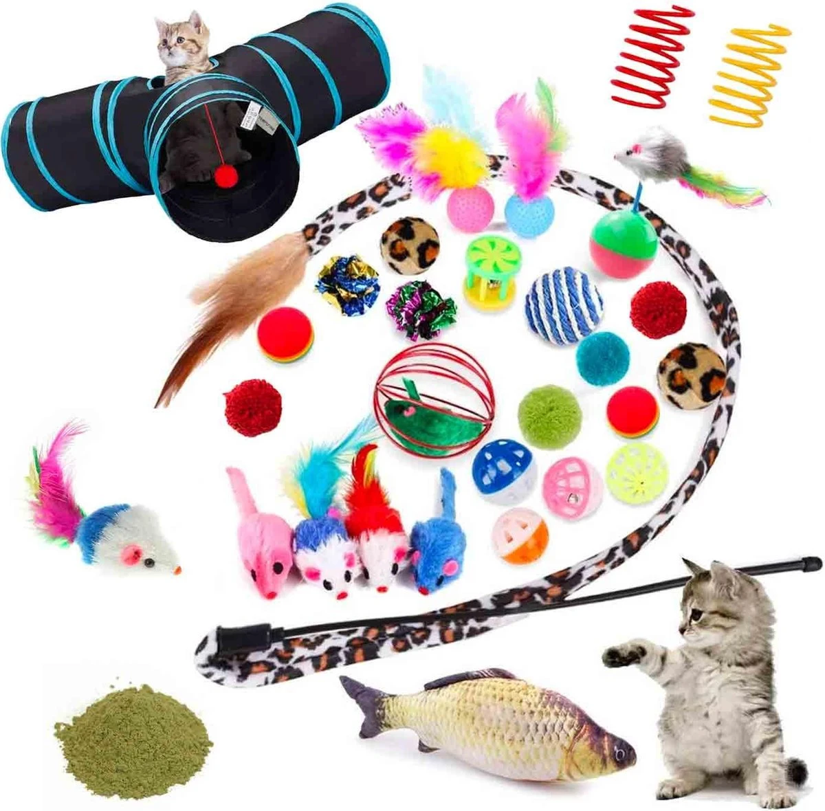 Allerion Kattenspeeltjes Set – 30-delig – Intelligentie 1 Allerion Kattenspeeltjes Set – 30-delig – Intelligentie