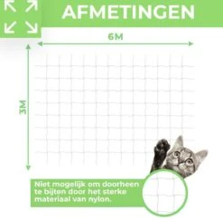 Kattennet Premium EXTRA STEVIG - 600 X 300 CM - Kattennet Voor Balkon - Zwart - Balkon Net - Makkelijk Te Monteren -Huisdierbenodigdheden 1200x1180 37