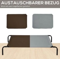 PawHut Hondenstretcher XL 110x68x19 Cm. Bruin / Grijs -Huisdierbenodigdheden 1200x1181 20