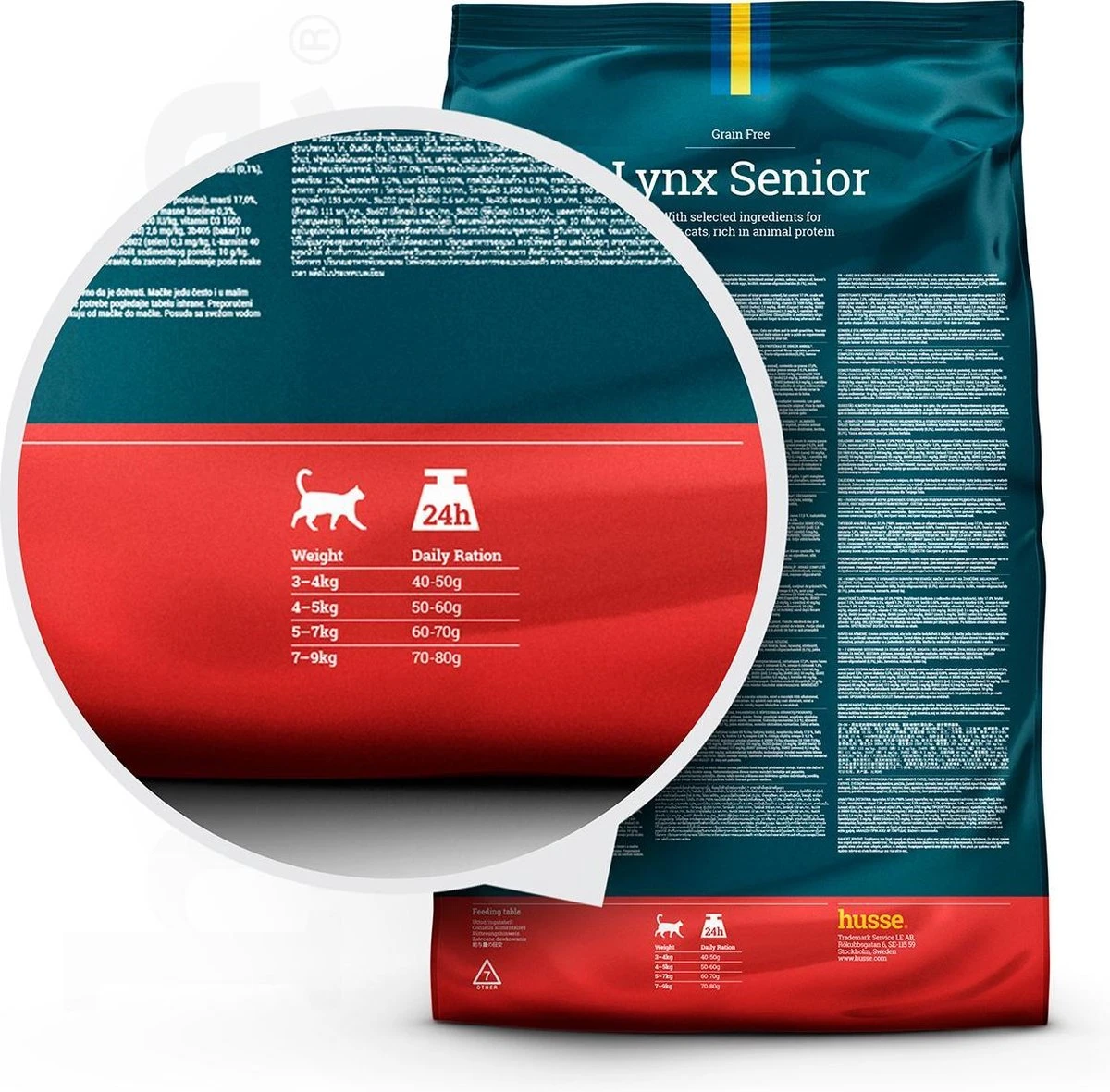 Husse Opus Lynx Senior Graanvrij Kattenvoer - 7 Kg 2 Husse Opus Lynx Senior Graanvrij Kattenvoer - 7 Kg - Afbeelding 2