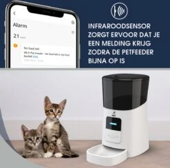 Pawsy® AR1 - Automatische Voerbak – Automatische Voerautomaat - Voerbak Kat En Hond - Wit - 6L - Smart App – Instelbaar Voedingsschema Voor Huisdier – GRATIS Opscheplepel -Huisdierbenodigdheden 1200x1183 10