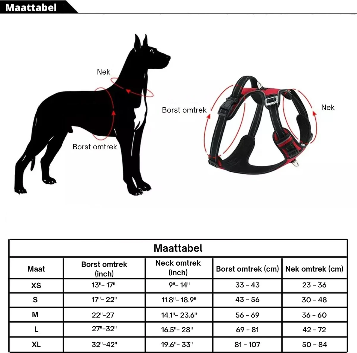 Hondenharnas – Inclusief Hondenriem – Reflecterend – Hondentuig – Hondenriem – Y Tuig Hond - Anti Trek Tuig - Zwart – Maat M 3 Hondenharnas – Inclusief Hondenriem – Reflecterend – Hondentuig – Hondenriem – Y Tuig Hond - Anti Trek Tuig - Zwart – Maat M - Afbeelding 3
