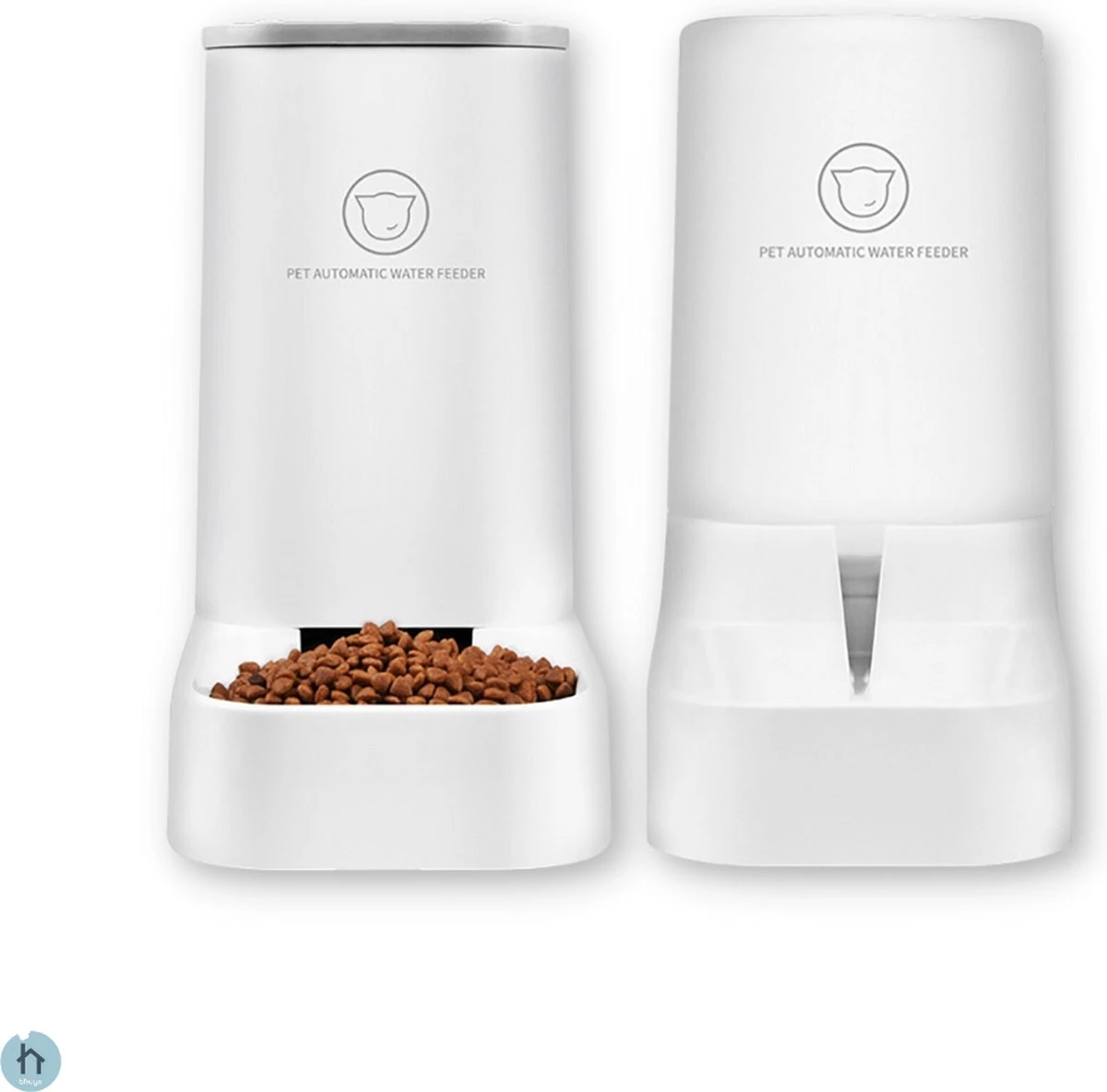 Voerbak Hond & Kat - Automatisch Voerautomaat - Dispenser Dubbel Voor Water En Voedsel - 4 Liter 1 Voerbak Hond & Kat - Automatisch Voerautomaat - Dispenser Dubbel Voor Water En Voedsel - 4 Liter
