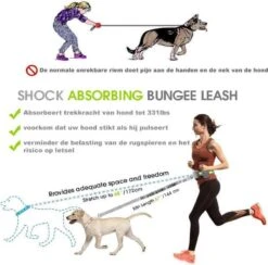 Looplijn Met Heupriem Hands Free - Hondenriem - Reflecterende Hardloopband -Elastische Leiband - Heuptas En Flessenhouder - Zwart - 150 Cm Tot 210 Cm -Huisdierbenodigdheden 1200x1185 1