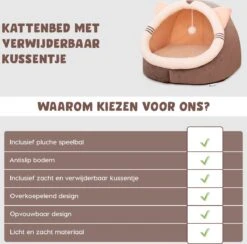 Kattenmand - Kattenhuis - Kattenbed - Kattenhangmat - Poezenmand - Kattenkussen - 40 Cm -Huisdierbenodigdheden 1200x1185 31