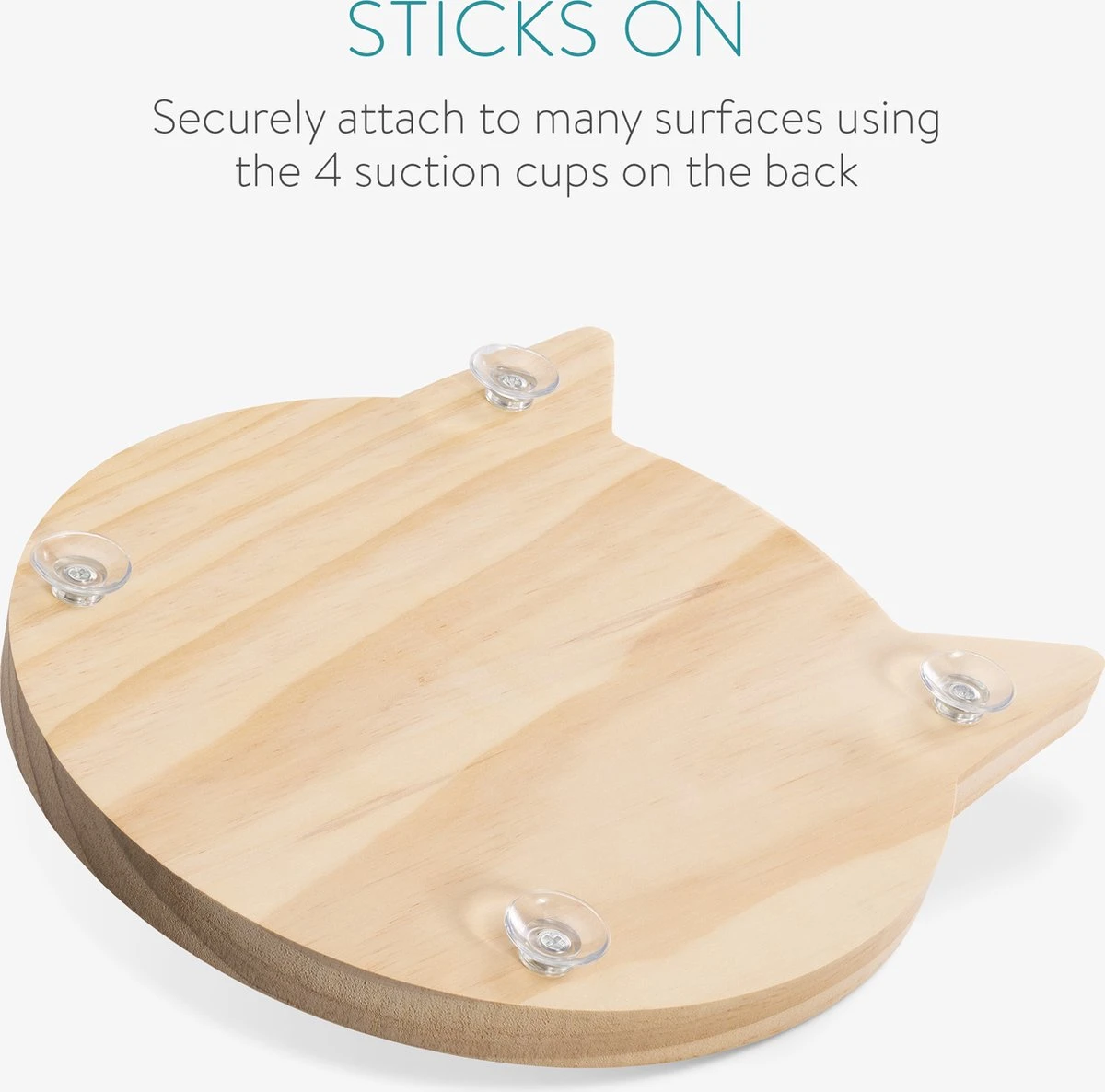 Navaris Houten Krabplank Voor Katten - Krabmat Van Hout En Sisal Voor Aan De Muur - In De Vorm Van Een Kattenkop - Te Bevestigen Met Zuignappen 5 Navaris Houten Krabplank Voor Katten - Krabmat Van Hout En Sisal Voor Aan De Muur - In De Vorm Van Een Kattenkop - Te Bevestigen Met Zuignappen - Afbeelding 5