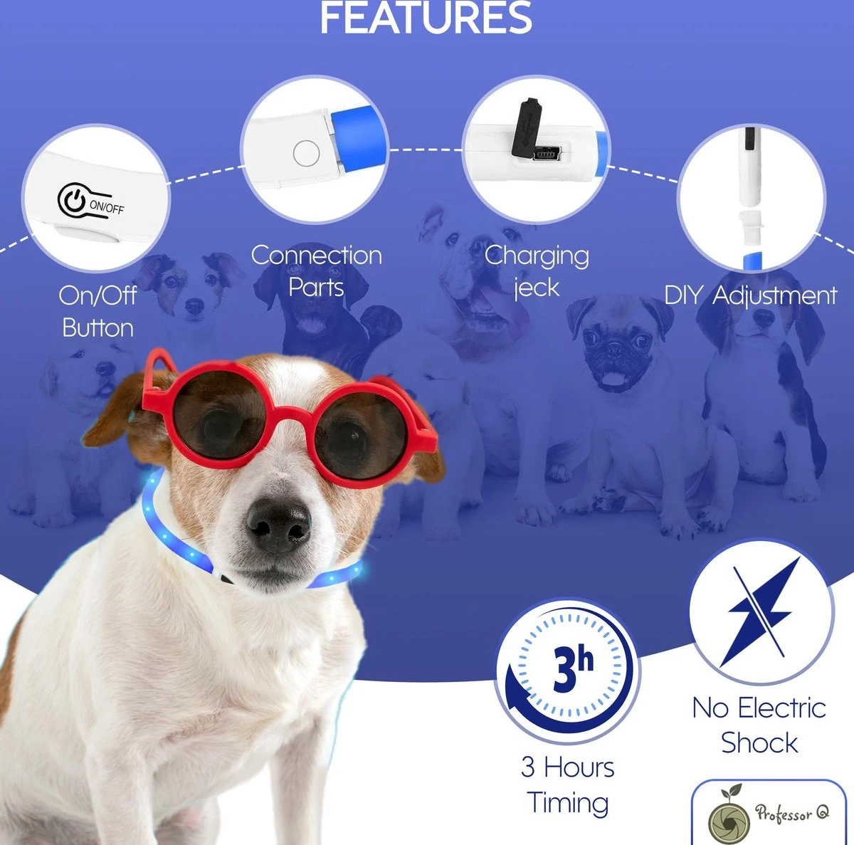 Blauwe LED Halsband Voor Hond Small / Blauw Verlichte Halsband Hond / Lichtgevende Halsband Hond / Diverse Formaten Beschikaar! Oplaadbaar Via USB / USB Halsband LED 3 Blauwe LED Halsband Voor Hond Small / Blauw Verlichte Halsband Hond / Lichtgevende Halsband Hond / Diverse Formaten Beschikaar! Oplaadbaar Via USB / USB Halsband LED - Afbeelding 3