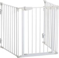 PawHut Afschermhek Voor Honden Veiligheidshek Hondenhek 3 Elementen Kunststof Wit D06-100V01 -Huisdierbenodigdheden 1200x1187 9