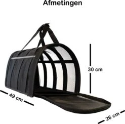 Opvouwbare Katten Reismand - Met Schouderband En Kattenbakmat - Reismand Kat - 49x30x26 Cm - Wasmachinebestendig - Zwart - Hondendraagtas - Kattenreismand - Draagtas Voor Dieren - Kattenmand -Huisdierbenodigdheden 1200x1188 41