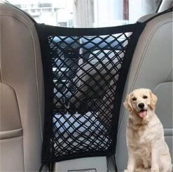 Merkloos V&P Hondennet Auto - Veiligheidsnet Hond - Hondenrek Auto - Veiligheidsrek - Honden Barriere - Auto Barriere - Veiligheidsnet Voor In Auto - Opbergnet - Ideaal Voor Het Opbergen Van Spullen In De Auto - Opbergnet Auto - Bagagenet - Hondenrek