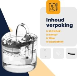 MIRO Luxe Drinkfontein - Drinkbak - Katten & Honden - Plug & Play - Zeer Stil - Met Sensor - 1.8 Liter Inhoud - + Extra Filter - Nederlandse Handleiding -Huisdierbenodigdheden 1200x1192 7