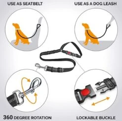 Nobleza Hoofdsteun Gordel - Voor Honden Zwart - 2 Stuks -Huisdierbenodigdheden 1200x1193 10