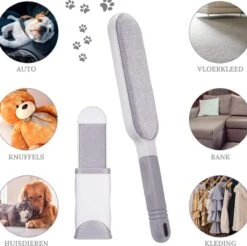 Pet Lovers - Huisdierhaar Verwijderaar - Dierenhaar Verwijderaar - Pluizenborstel - Kledingborstel - Haarverwijderaar - Ontpluizer - Honden En Kattenhaar Verwijderaar - + GRATIS Draagbare Haarverwijderaar -Huisdierbenodigdheden 1200x1193 2