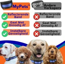 MyPets™ Anti-blafband - Anti Blaf Apparaat - Voor Kleine Honden En Grote Honden - Diervriendelijk - Opvoedingshalsband - Trainingshalsband - 2022/2023 Versie - Inclusief Batterijen -Huisdierbenodigdheden 1200x1194 4