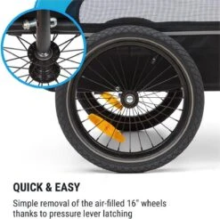 Klarfit Husky Hondenfietskar 250 Liter - 75 X 87,5 X 146 Cm (BxHxD) - Past Bij Alle Fietsen Met 26-28" - Belastbaarheid Van 45 Kg -Huisdierbenodigdheden 1200x1196 11