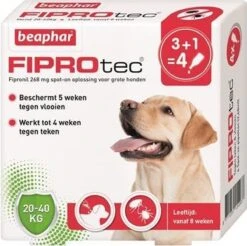 Beaphar Fiprotec Anti Vlooien En Teken Druppels Hond 20 - 40 Kg 3 + 1 Stuks -Huisdierbenodigdheden 1200x1196 21