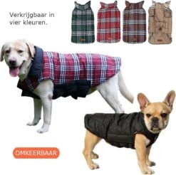 Stijlvol Omkeerbaar Winter Hondenjasje In Engelse Stijl - BEIGE - EXTRA LARGE (XL) -Huisdierbenodigdheden 1200x1196 34