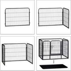 MaxxPet Puppyren - Hondenbench - Puppykennel - Hondenren - 125 X 78 X 80 Cm - Zwart 19 MaxxPet Puppyren - Hondenbench - Puppykennel - Hondenren - 125 X 78 X 80 Cm - Zwart -Huisdierbenodigdheden 1200x1197 24
