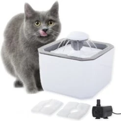 Waterfontein Kat - Drinkfontein Kat - Automatische Drinkbak 2.5L Voor Honden En Katten Met Waterpomp + 2x Filters - USB Oplaadbaar, Automatische Kattendrinker, Hondenfonteinfilters- Drinkfontein- Drink Bak- Kattenfonteinfilters