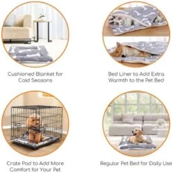 Nobleza Benchkussen - Dierenkussen - Hondenkussen - Kattenkussen - Benchmat - Dierenmat - Hondenmat - Kattenmat - Grijs - Maat S -Huisdierbenodigdheden 1200x1197 46