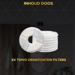 Toivo Drinkfontein Filters - Hoge Kwaliteit - Navullingset 6 Stuks - Voor Katten En Honden -Huisdierbenodigdheden 1200x1198 37
