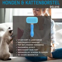 Professionele Kattenborstel/Hondenborstel + BONUS - Bovenvacht | Ondervacht - Langharige | Kortharige - Haarverwijderaar Voor Huisdieren - Kattenkam - Hondenkam -Huisdierbenodigdheden 1200x1198 6