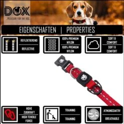 DDOXX Hondenhalsband Nylon, Reflecterend, Verstelbaar | Voor Kleine & Grote Honden | Halsband Hond Kat Puppy | Hondenhalsband Groot Breed | Kattenhalsband Puppy Halsband Klein | Rood, XS -Huisdierbenodigdheden 1200x1198 64