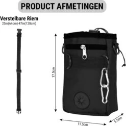 Merkloos Honden Beloningtasje + Tonova Pen - Poepzakjes Tas - Beloningszakje - Heuptas - Poepzakjes Dispenser - Verstelbare Riem - Hondenpoep Zakje - Beloningstasje - Snacktasje - Zwart -Huisdierbenodigdheden 1200x1198 68
