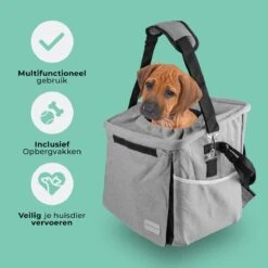 Château Animaux® Huisdier Fietsmand - Fiets Mand Voor Hond - Fietstas - Multifunctionele Afneembare Fiets Tas - Schoudertas - Rugtas Voor Dier -Huisdierbenodigdheden 1200x1199 11