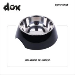 DDOXX Voerbak, Antislip | Vele Kleuren & Maten | Voor Kleine & Grote Honden | Voerbak Kat | Hondenbak Hond | Kattenbak Roestvrijstalen Bak | Melamine Bak | Zwart, 350 Ml -Huisdierbenodigdheden 1200x1199 17