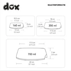DDOXX Voerbak, Antislip | Vele Kleuren & Maten | Voor Kleine & Grote Honden | Voerbak Kat | Hondenbak Hond | Kattenbak Roestvrijstalen Bak | Melamine Bak | Zwart, 350 Ml -Huisdierbenodigdheden 1200x1199 18