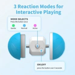 Cheerble Wicked Ball W1| Blauw| Zelf Rollende Bal Voor Honden | 3 Automatische Speelmodi | Interactief En Intelligentie Hondenspeelgoed | Hondenspeeltje| USB Oplaadbaar -Huisdierbenodigdheden 1200x1199 34