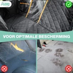 RBE Waterdichte Hondendeken Auto Achterbank En Kofferbak – 137x145 CM – Met Kijk/Gaasvenster - Beschermhoes -Huisdierbenodigdheden 1200x1200 1005