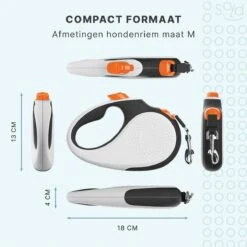 Hondenriem Tape - 5 Meter - Medium - Voor Honden <25 Kg - Zwart-Wit -Huisdierbenodigdheden 1200x1200 101