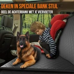 Strex Hondendeken Auto Achterbank En Kofferbak - 137 X 147 CM - Beschermhoes - Hondenkleed - Honden Deken Auto Achterbank - Incl. Hondenriem En Opbergzak - ZWART -Huisdierbenodigdheden 1200x1200 1026