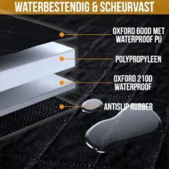 Strex Hondendeken Auto Achterbank En Kofferbak - 137 X 147 CM - Beschermhoes - Hondenkleed - Honden Deken Auto Achterbank - Incl. Hondenriem En Opbergzak - ZWART -Huisdierbenodigdheden 1200x1200 1028