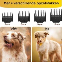 AVE Pets® Volledige Hondentondeuse Set Met Display - Draadloos Tondeuse - Scheerapparaat Voor Je Hond Of Kat - Huisdier Trimmer - Dierentondeuse - Dieren Verzorging -Huisdierbenodigdheden 1200x1200 112