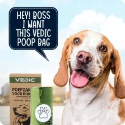 VEDIC® - Hondenpoepzakjes - 100% Composteerbaar - Biologisch Afbreekbaar - 300 Stuks - Extra Sterk - 23 X 33cm -Huisdierbenodigdheden 1200x1200 1155