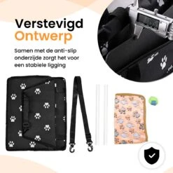 Luxe Autostoel Hond - Reisbench Opvouwbaar - Hondenmand Auto Achterbank - Waterdichte Hondenstoel - Zwart -Huisdierbenodigdheden 1200x1200 1162
