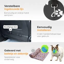 Luxe Autostoel Hond - Reisbench Opvouwbaar - Hondenmand Auto Achterbank - Waterdichte Hondenstoel - Zwart -Huisdierbenodigdheden 1200x1200 1165