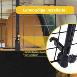 Zenzee - Hondenrek Auto - Hondenrek - Autorek Hond - Bagagerek - Verstelbaar- B91-145cm/H30 Cm- Zwart -Huisdierbenodigdheden 1200x1200 1207