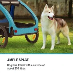 Klarfit Husky Hondenfietskar 250 Liter - 75 X 87,5 X 146 Cm (BxHxD) - Past Bij Alle Fietsen Met 26-28" - Belastbaarheid Van 45 Kg -Huisdierbenodigdheden 1200x1200 1231