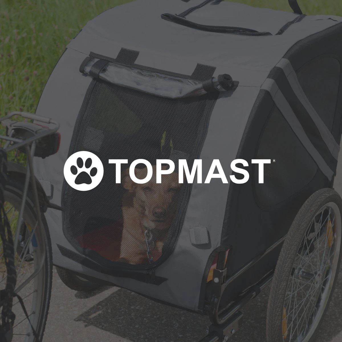 Topmast Hondenfietskar Original - Opvouwbaar - Zwart - Large - Voor Honden Tot 40 KG 4 Topmast Hondenfietskar Original - Opvouwbaar - Zwart - Large - Voor Honden Tot 40 KG - Afbeelding 4