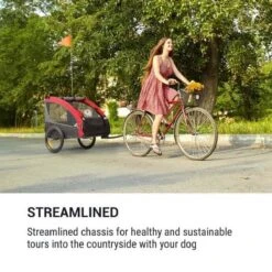 Klarfit Husky Race Hondenfietskar 282 Liter - 75 X 85 X 137 Cm (BxHxD) - Past Bij Alle Fietsen Met 26-28" - Belastbaarheid Van 40 Kg -Huisdierbenodigdheden 1200x1200 1235