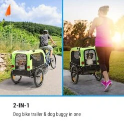 Klarfit Corgi 2-in-1 Hondenaanhanger & Hondenbuggy - Hondenfietskar Geschikt Voor Alle Fietsen Met 26-28" Banden - Voor Kleine Tot Middelgrote Honden -Huisdierbenodigdheden 1200x1200 1252