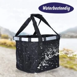 Merkloos Fietsmand Voor Honden 5 KG - Hondenmand Voor Fiets – Kunststof Mandje Hond – Fietstas Vooraan Stuur – Hondenfietsmand Voorop - Niet Geschikt Voor Elektrische Fietsen – Afneembare Fietstas – Boodschappentas – Accessoires – Opvouwbaar – Zwart -Huisdierbenodigdheden 1200x1200 1284