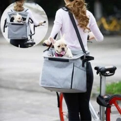 Petspace - Huisdieren Fietstas - Honden Fietsmand - Stuurtas Fiets - Fietsmand Voor Honden - Hondenfietsmand Voorop - Grijs -Huisdierbenodigdheden 1200x1200 1288