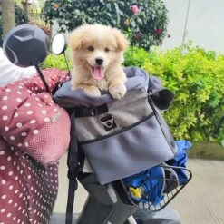 Petspace - Huisdieren Fietstas - Honden Fietsmand - Stuurtas Fiets - Fietsmand Voor Honden - Hondenfietsmand Voorop - Grijs -Huisdierbenodigdheden 1200x1200 1289