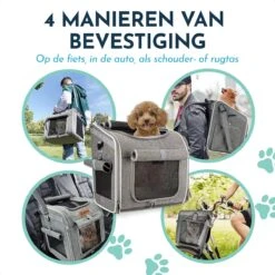 Hondenfietsmand - Draagtas Hond- Draagtas Kat- Reistas - Hondenrugzak - 8KG - Fietsmand Voorop - Waterproof - Opvouwbaar -Huisdierbenodigdheden 1200x1200 1299